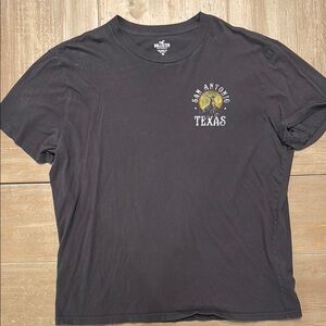 Hollister Black Short Sleeve San Antonio Relaxed Tee Casual Cotton